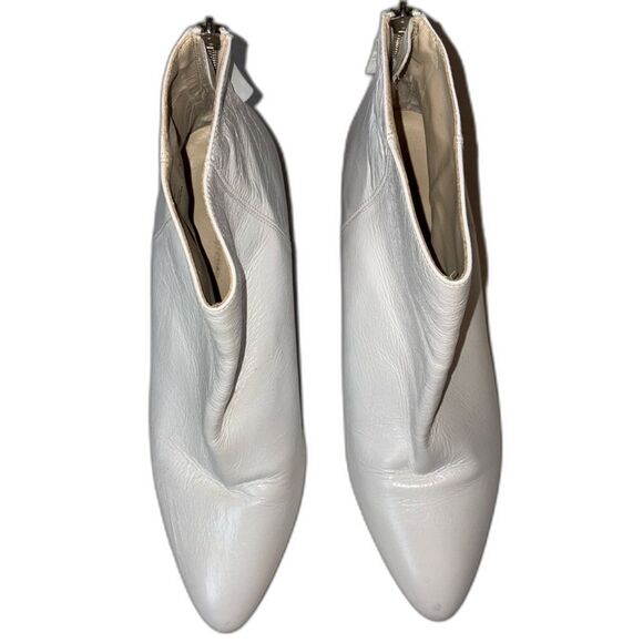 Zara Basics leather white bootie - Picture 3 of 9